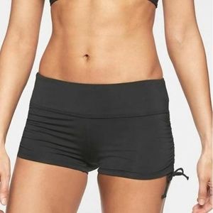 Athleta Black Scrunch Swim Short